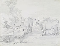 A SHEPHERD WITH HIS CATTLE