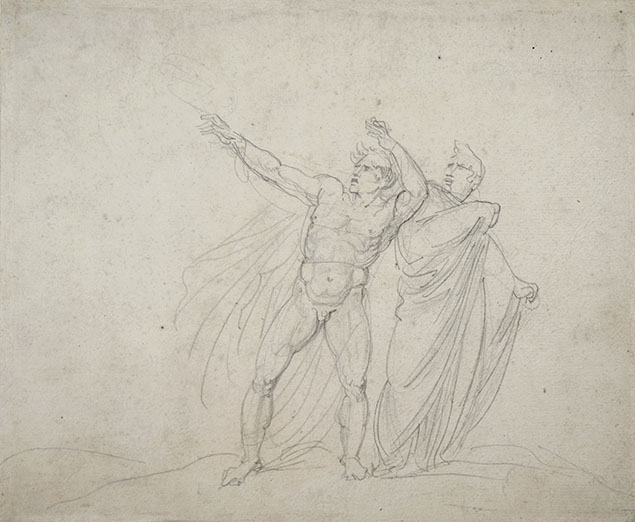 DANTE AND VIRGIL BEFORE AN APPARITION