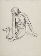 CROUCHING FEMALE NUDE