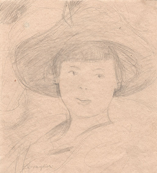PORTRAIT OF YOUNG WOMAN WITH HAT