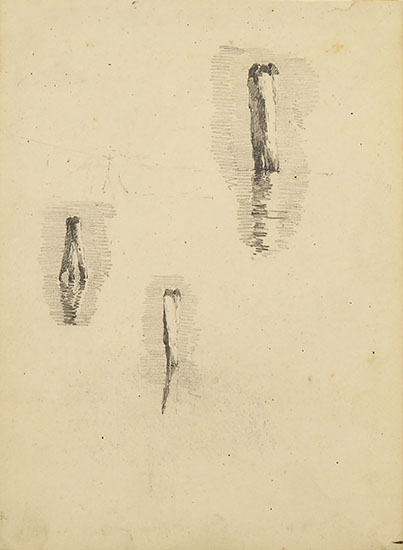 STUDIES OF THREE POLES ('Bitte') IN THE VENETIAN LAGOON