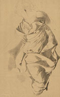 DRAPERY STUDY OF A STANDING WOMAN