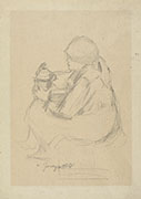 SEATED YOUNG PEASANT WOMAN