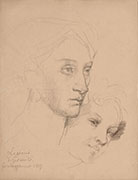 STUDIES OF HEADS: A YOUNG WOMAN AND A CHILD