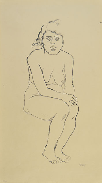 SEATED FEMALE NUDE