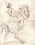 A TURKISH HORSEMAN A forgery in the style of Stefano Della Bella