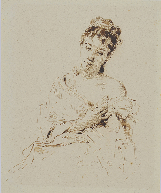 PORTRAIT OF A SEATED YOUNG WOMAN