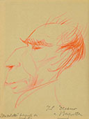 CARICATURAL PORTRAIT OF THE PAINTER BRUTO MAZZOLANI