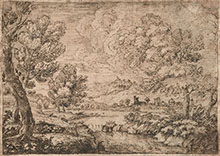 LANDSCAPE WITH CREEK IN FOREGROUND