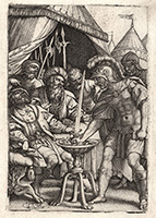 MUCIUS SCAEVOLA PLACING HIS HAND INTO THE FIRE