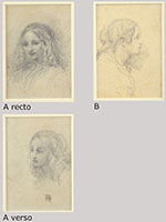 TWO DRAWINGS PORTRAYING YOUNG WOMEN