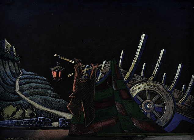 SET DESIGN FOR YERMA, TRAGIC POEM BY GARCIA LORCA