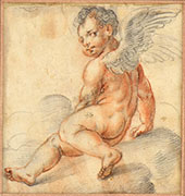 SEATED CHERUB