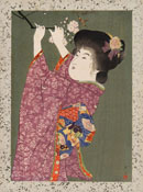 A BIJIN REAPS A FLOWERING BRANCH