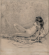 LYING FEMALE NUDE