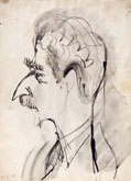 CARICATURAL SELF-PORTRAIT IN PROFILE